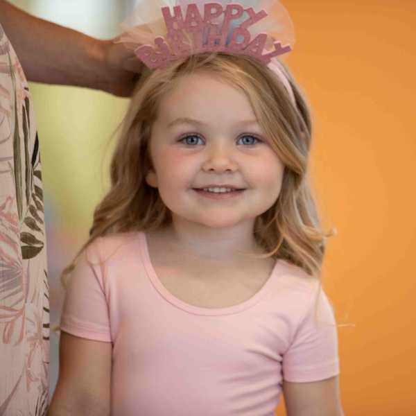 4 year old girl celebrating a birthday party at the Little Gym
